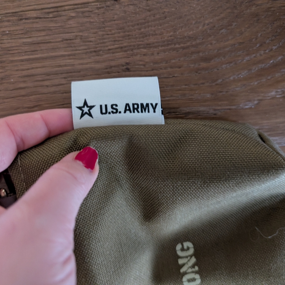 R. Riveter X U.S. Army Brown and Olive Canvas Crossbody Bag - Picture 6 of 8